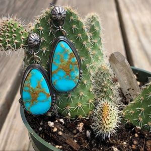 Sterling and Kingman turquoise.
